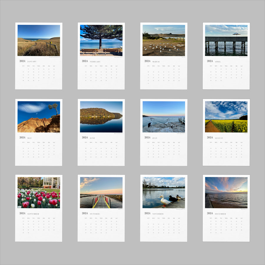 A5 Cards Calendar Impressions displaying all 12 cards as thumbnails