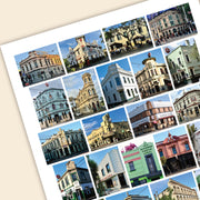 Historical Pubs of Melbourne poster previewing a magnified view of upper left section only