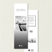 Premium Bookmark: St Kilda Pier features the historic pier stretching out into the Bay in B&W with grey background variant