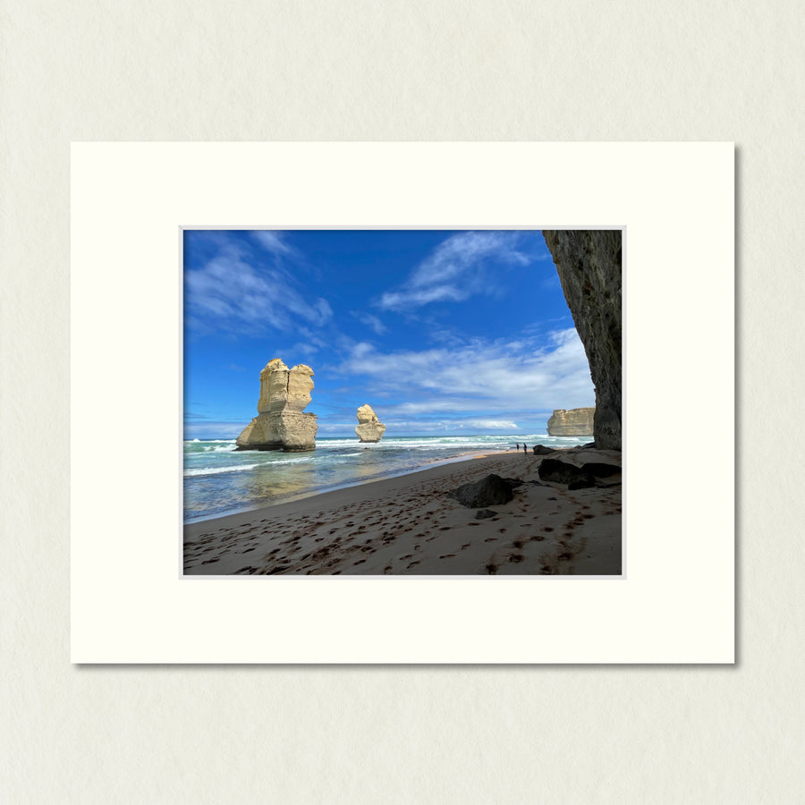 Ready to Frame Print: Gibson Steps - a frame mount containing a photo of lofty rock formations jutting out of the ocean